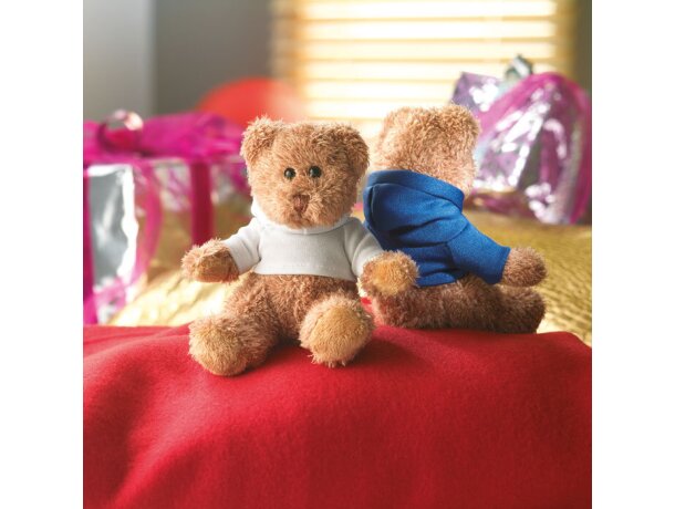 Peluche oso con sudadera Johnny Blanco detalle 1