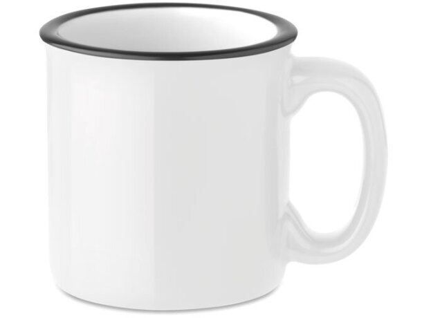 Taza cerámica Tweenies Sublim 240 ml acabado vintage negro Negro detalle 1