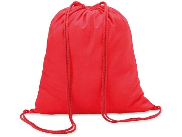 Mochila saco algodón 100gr personalizada roja