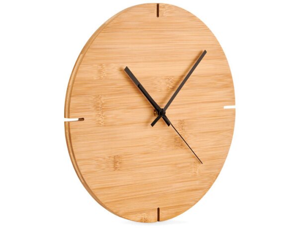 Reloj redondo pared de bambú Esfere Madera detalle 2