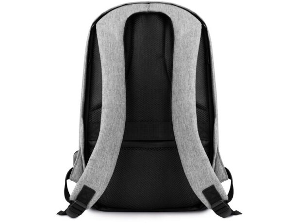 Mochilas para ordenador 13 corporativas antirrobo de poliéster Berlin Gris claro detalle 10