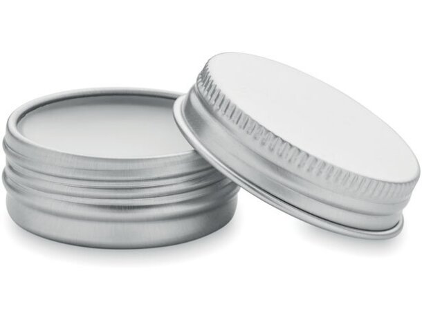 Bálsamo labial vegano BALM FPS10 lata aluminio tapa rosca Azul celeste detalle 5