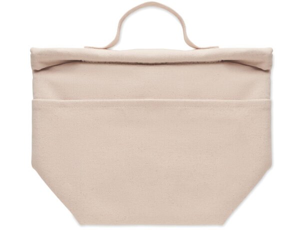 Bolsas térmicas con cierre rolltop y asa de transporte algodón reciclado Recoba Beige detalle 1