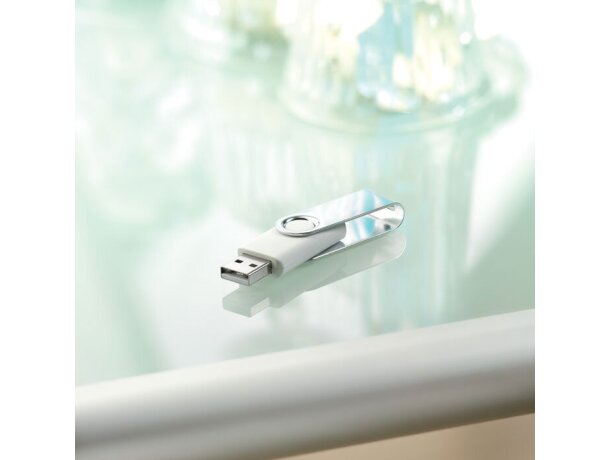 TECHMATE. USB flash  4GB  Techmate Pendrive Blanco detalle 12