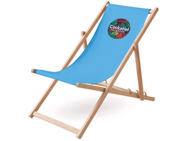 Silla de playa en madera Honopu Azul claro detalle 6