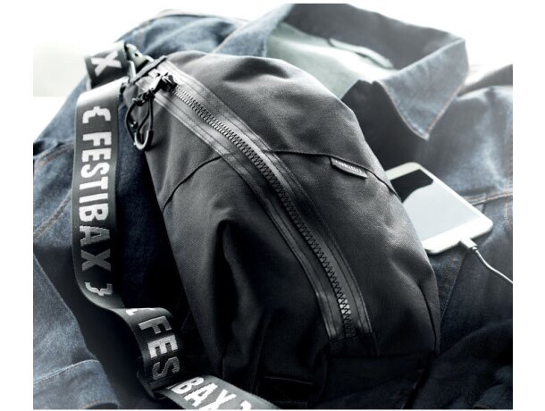 Riñonera Festibax® Premium Negro detalle 4