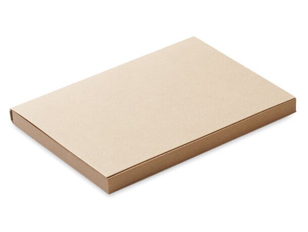 Bloc de notas con cubierta suave de papel reciclado Moui Beige detalle 2
