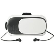Gafas de realidad virtual 3d con auriculares personalizada blanca Gafas de realidad virtual 3d con auriculares personalizada blanca