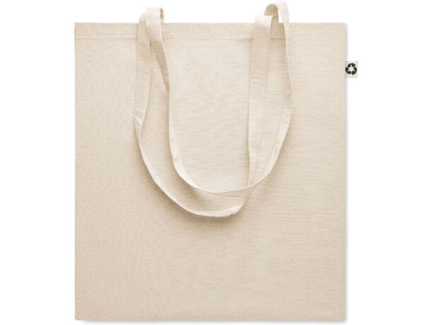 Bolsa Zoco personalizable algodón reciclado 38x42 asas largas Beige detalle 3