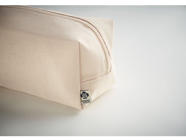 Neceser cremallera de canvas orgánico 220 g/m2 BIA Beige detalle 7