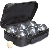 Set petanca Otho 6 bolas metal estuche negro
