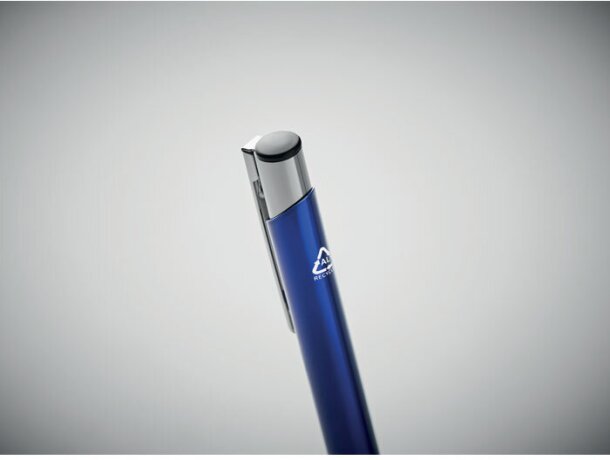 Bolígrafo aluminio reciclado Dona Azul real detalle 17