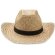 Sombrero de vaquero de paja Texas Negro detalle 2