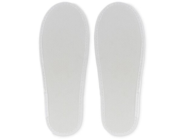 Zapatillas hotel poliéster Flip Flap Blanco detalle 2