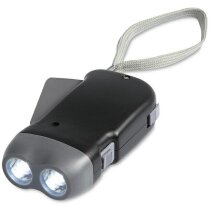 Linterna pequeña de carga manual personalizada negra Linterna pequeña de carga manual personalizada negra