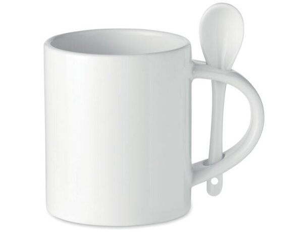 Taza cerámica subli. 300ml Sublim Spoon Blanco detalle 5