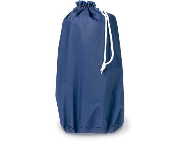 Impermeable sencillo de colores azul con logo