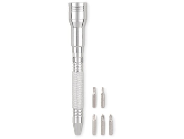 Linterna de aluminio Lampio Torch Plateado detalle 5