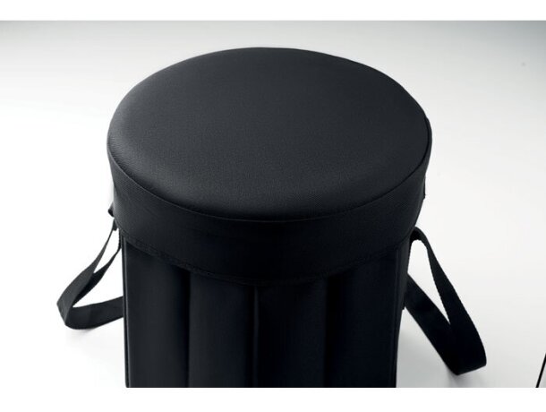 Nevera con taburete o mesa plegable con cinta bandolera ajustable poliéster Seat &amp; Negro detalle 4