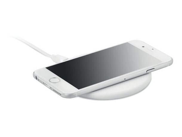 Cargadores inalámbricos forma redondeada plástico Twing Blanco detalle 2