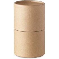 Caja de cartón con 30 ceras personalizada beige Caja de cartón con 30 ceras personalizada beige