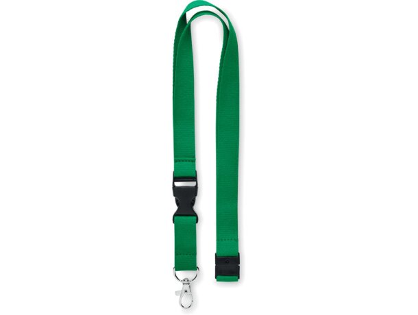 Lanyard con mosquetón 20mm Lannycot Verde detalle 8