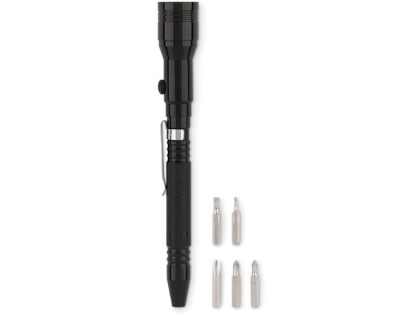 Linterna de aluminio Lampio Torch Negro detalle 1