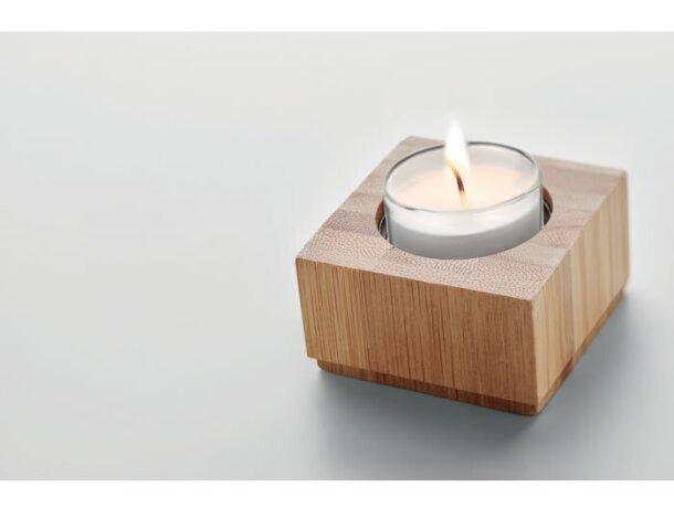 Porta velas bambú Luxor personalizada