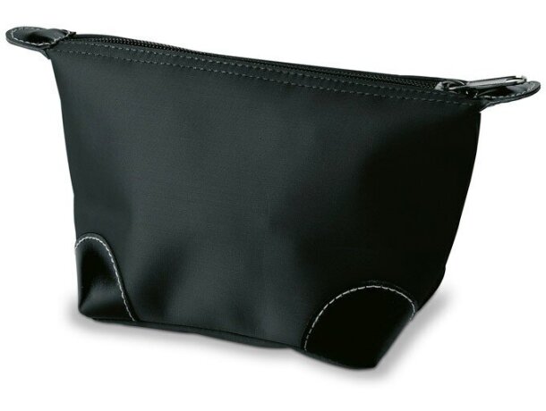 Neceser con cremallera y esquinas reforzadas personalizado negro Neceser con cremallera y esquinas reforzadas personalizado negro