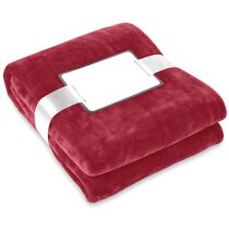 Manta publicitaria vellón franela Davos burgundy