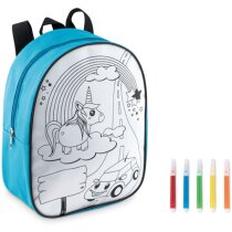 Mochila coloreable turquesa Backsketchy rotuladores
