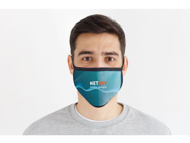 Mascararilla sublimación L Sublicover L-xl Negro detalle 3