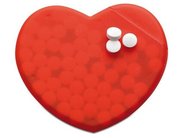 Caja de caramelos con forma de corazón