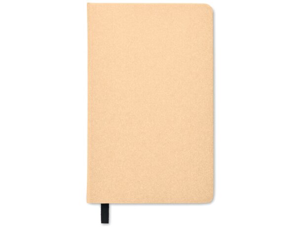 Libreta A5 hojas papel recicl. Grow Beige detalle 6