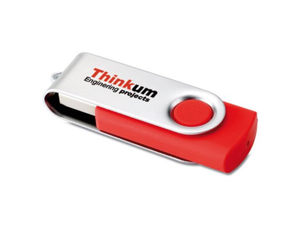 Flash drive 4GB económico y personalizado Techmate rojo