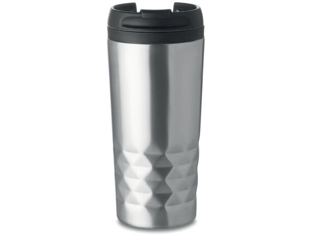 Taza Tampas de doble pared 300 Ml Plateado mate detalle 1