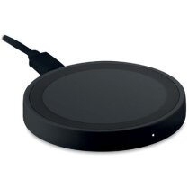 Cargador inalámbrico Qi compacto con LED negro