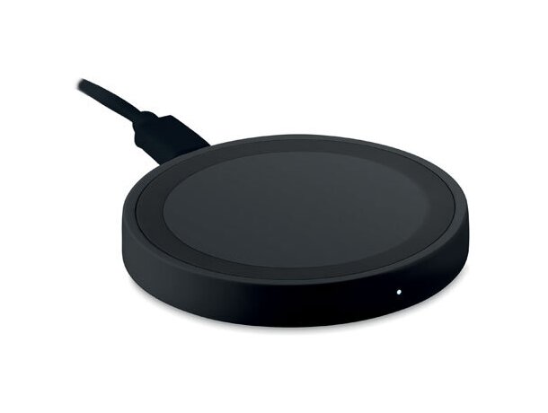 Cargador inalámbrico Qi compacto ABS con LED indicador 5W Blanco detalle 9