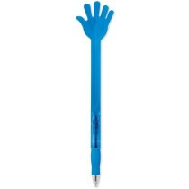 Bolígrafo con forma de mano personalizado azul Bolígrafo con forma de mano personalizado azul