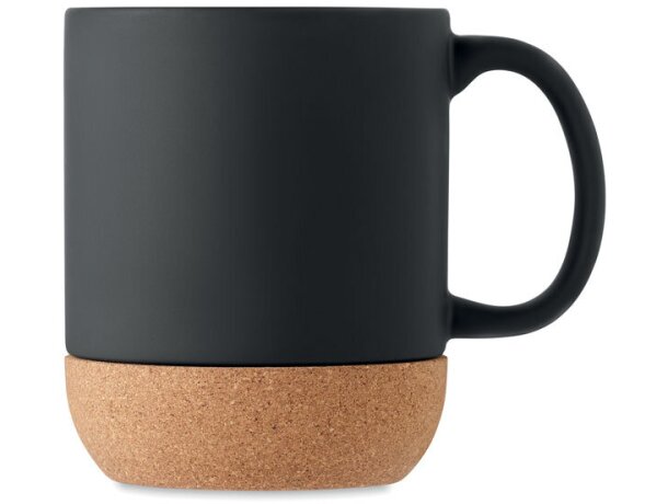 Taza cerámica corcho 300 ml Matt Negro detalle 2