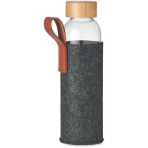 Botella vidrio borosilicato 500ml tapa bambú Thai