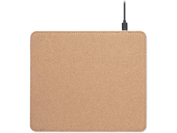 Alfombrilla corcho cargador 10W Wireless Matty Beige detalle 3