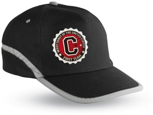 Gorra de beisboll con detalles reflectantes con logo