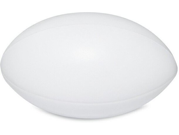 Antiestrés con forma de pelota de rugby blanco