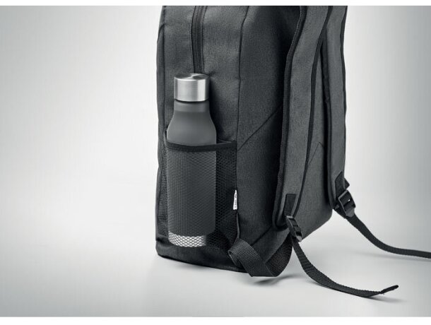 Mochilas infantiles personalizables rPET 600D Siena Negro detalle 6