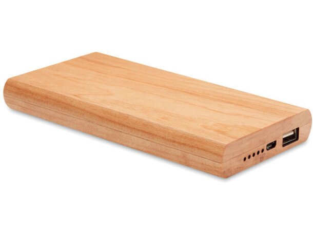 Power bank 4000 mAh bambú Arenapower Madera detalle 3