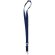 Lanyard con mosquetón metálico azul