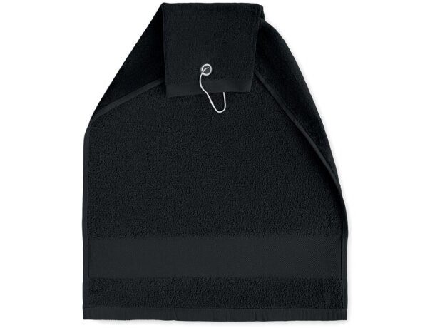 Toalla de baño promocional para carrito de golf algodón Negro detalle 3