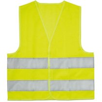 Chaleco reflectante amarillo para niños con bandas