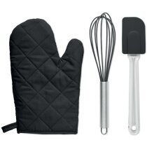 Set tradicional hornear con guante batidor rojo